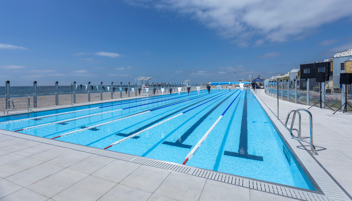 Sea Lanes swimming pool on brighton sea front